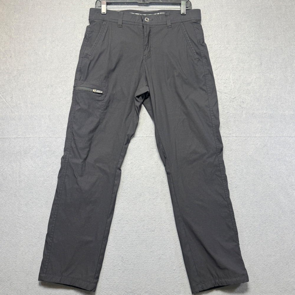 Eddie Bauer Rainier Fleece Lined Pants Mens 32x30 Black Hiking Winter 1897628